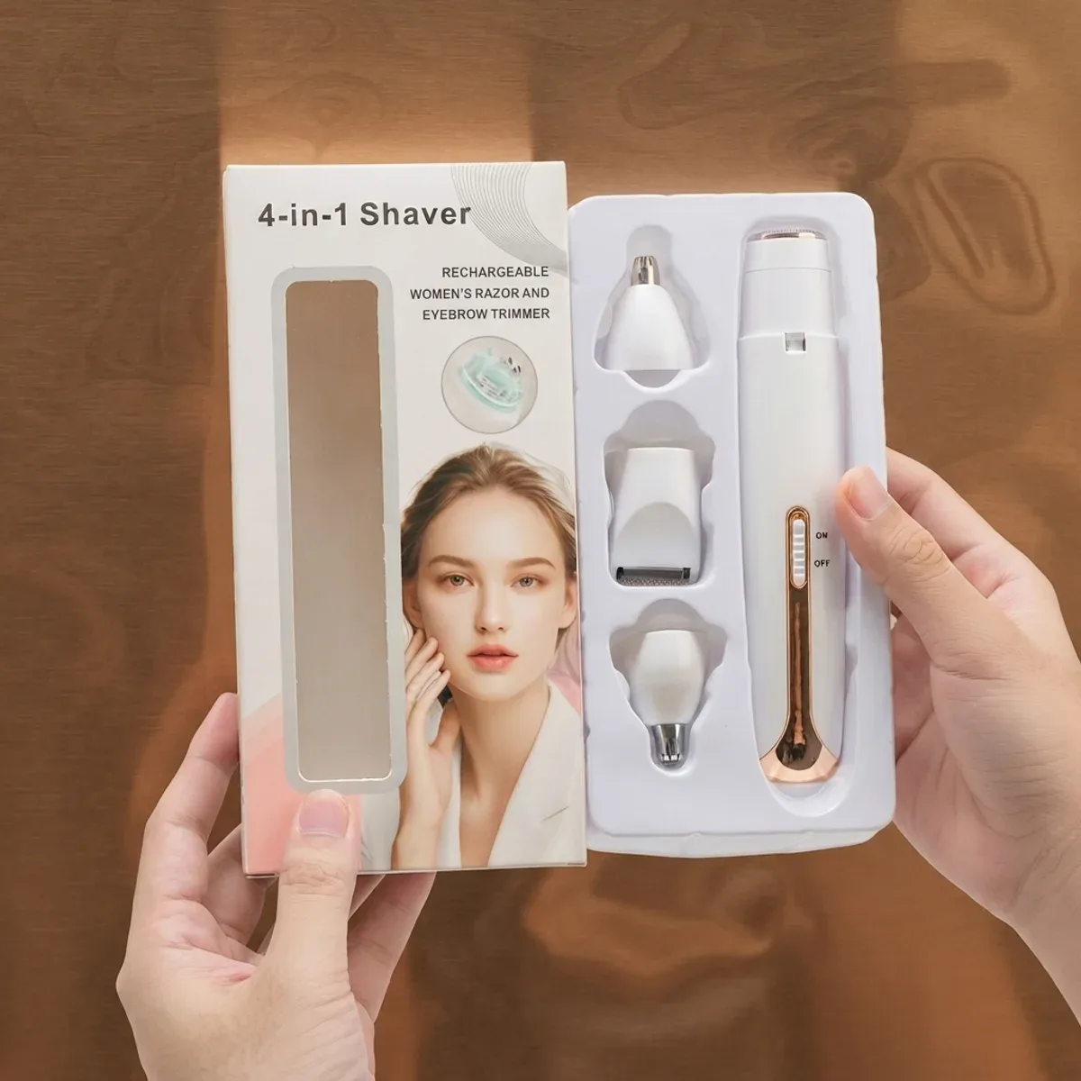 4 in 1 rechargeable hair remover kit for ladies – photo 3