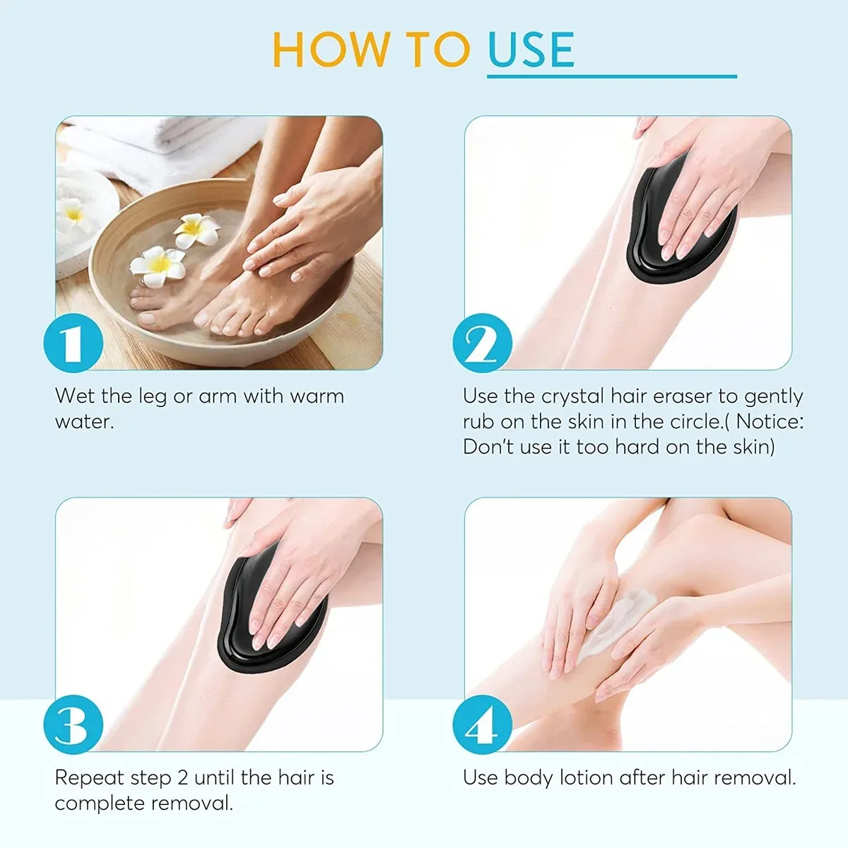 Crystal hair eraser reusable painless hair remover – photo 5