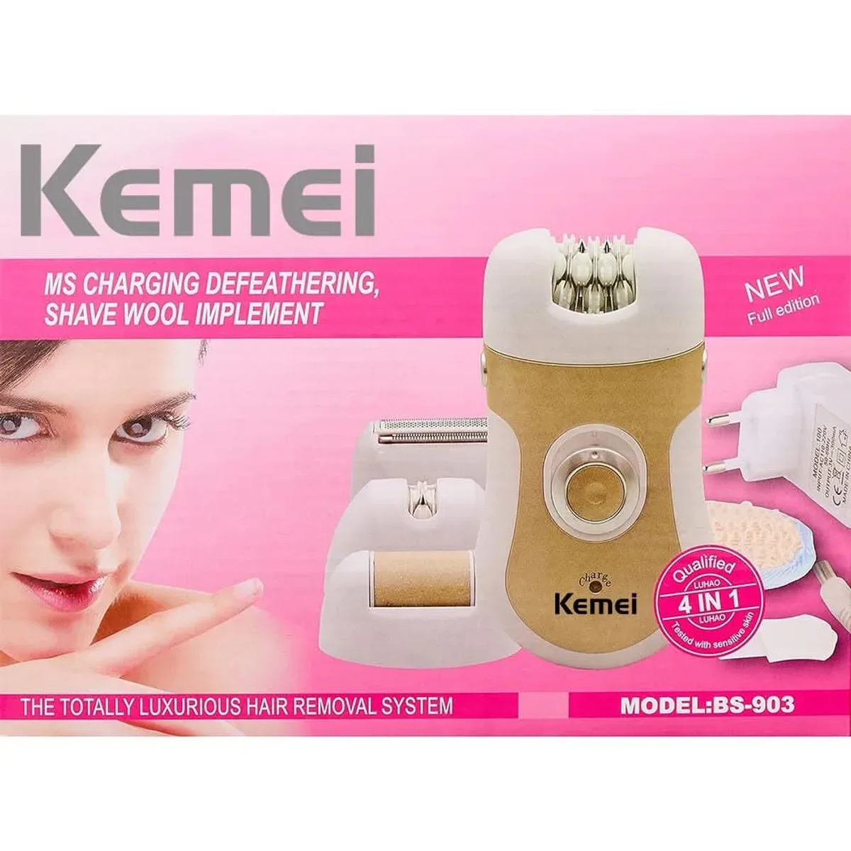 Kemei BS-903 4 in 1 lady epilator and shaver kit – photo 3