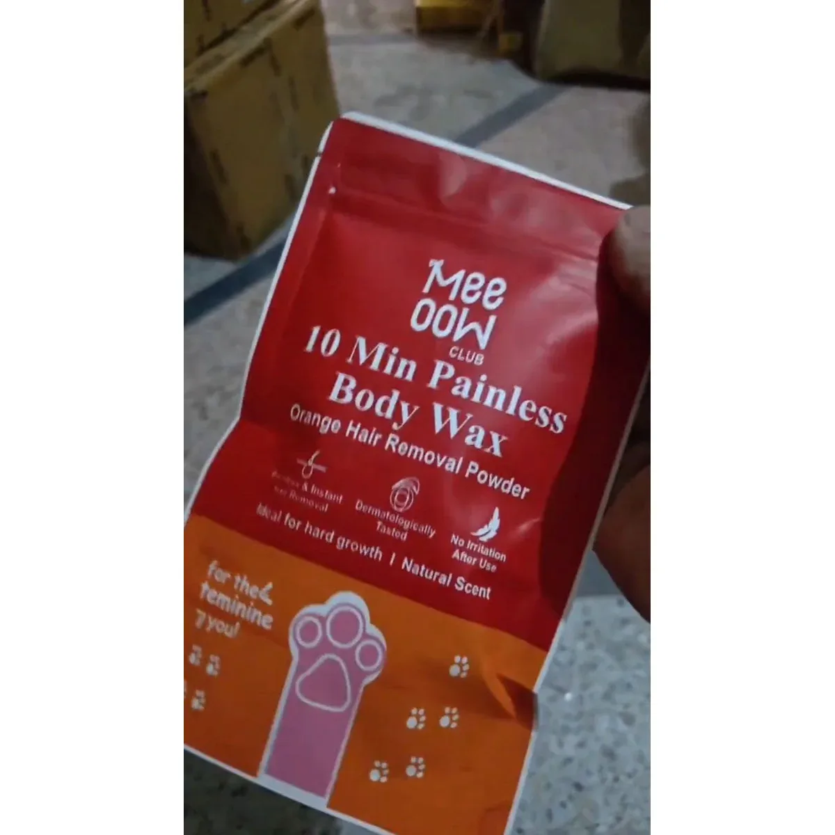 Meeoow Club 10 minute painless body wax powder orange 100 g – photo 3