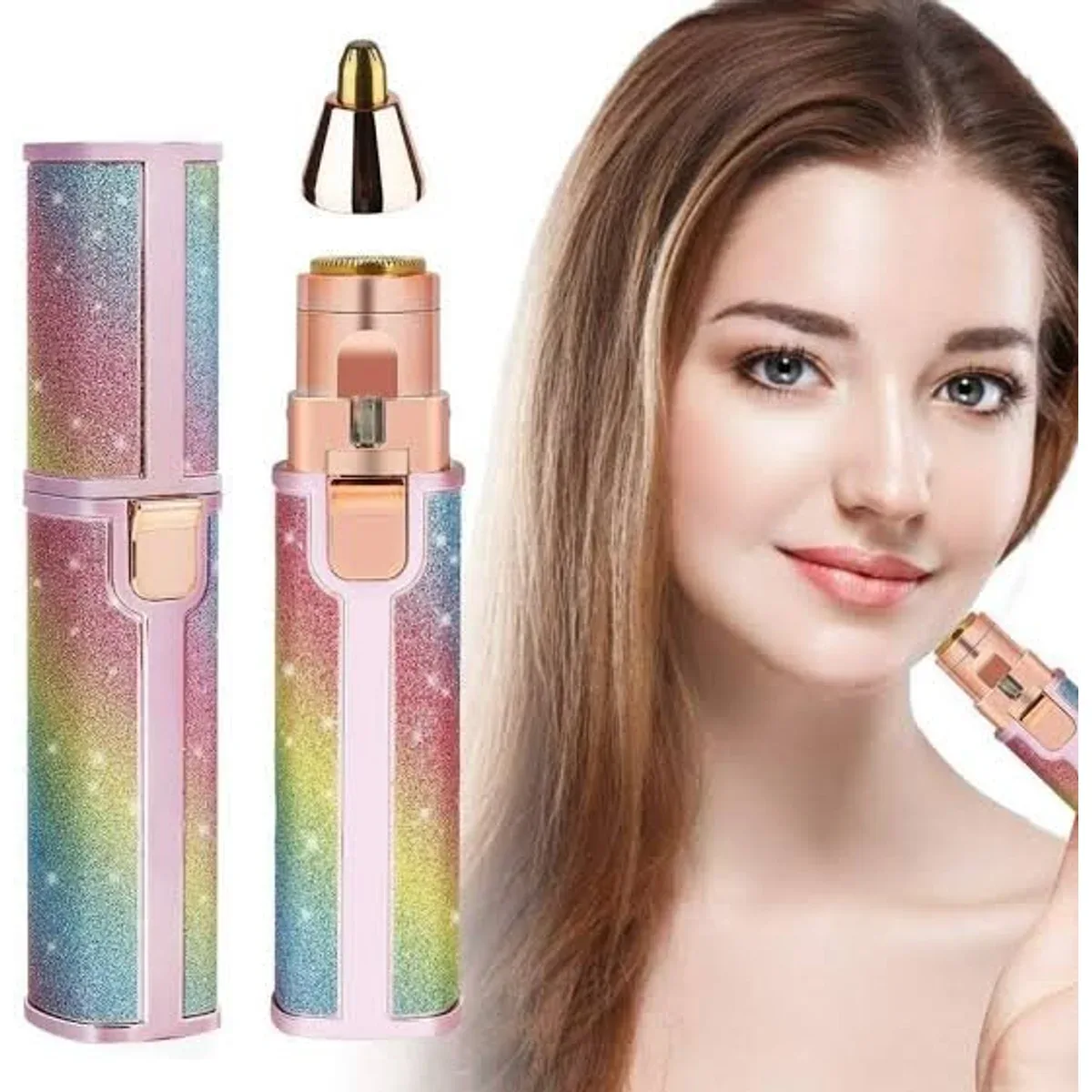 2 in 1 facial hair remover and eyebrow trimmer for women – photo 2